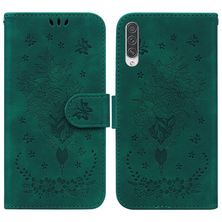 Butterfly Rose Embossed Leather Phone Case, For Samsung Galaxy A50 / A30s / A50s, For Samsung Galaxy A53 5G, For Samsung Galaxy A70 / A70s, For Samsung Galaxy A73 5G, For Samsung Galaxy A11 / M11 EU Version, For Samsung Galaxy A41                      ...