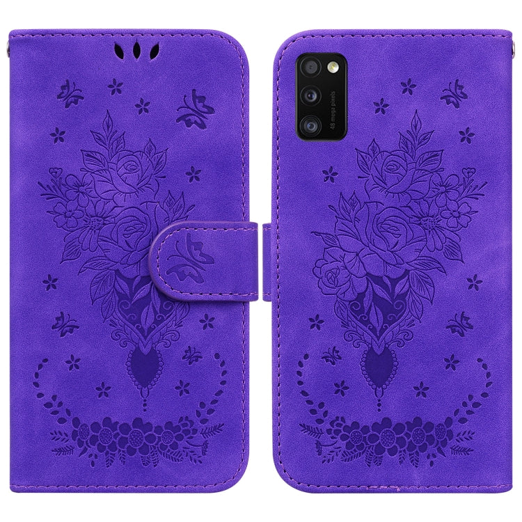 Butterfly Rose Embossed Leather Phone Case, For Samsung Galaxy A50 / A30s / A50s, For Samsung Galaxy A53 5G, For Samsung Galaxy A70 / A70s, For Samsung Galaxy A73 5G, For Samsung Galaxy A11 / M11 EU Version, For Samsung Galaxy A41                      ...