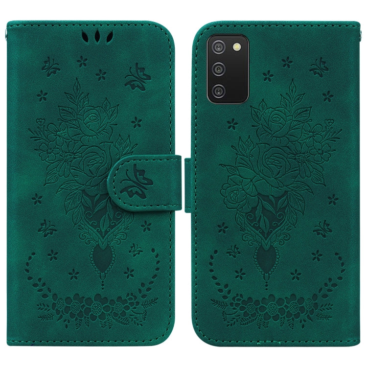 Butterfly Rose Embossed Leather Phone Case, For Samsung Galaxy A03s EU Version, For Samsung Galaxy A13 5G, For Samsung Galaxy A23, For Samsung Galaxy A51 5G, For Samsung Galaxy A52 5G / 4G, For Samsung Galaxy A71, For Samsung Galaxy A71 5G             ...