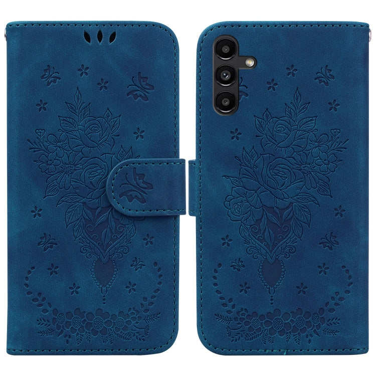 Butterfly Rose Embossed Leather Phone Case, For Samsung Galaxy A03s EU Version, For Samsung Galaxy A13 5G, For Samsung Galaxy A23, For Samsung Galaxy A51 5G, For Samsung Galaxy A52 5G / 4G, For Samsung Galaxy A71, For Samsung Galaxy A71 5G             ...
