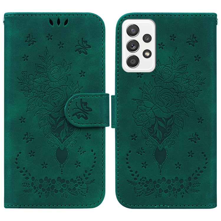 Butterfly Rose Embossed Leather Phone Case, For Samsung Galaxy A03s EU Version, For Samsung Galaxy A13 5G, For Samsung Galaxy A23, For Samsung Galaxy A51 5G, For Samsung Galaxy A52 5G / 4G, For Samsung Galaxy A71, For Samsung Galaxy A71 5G             ...