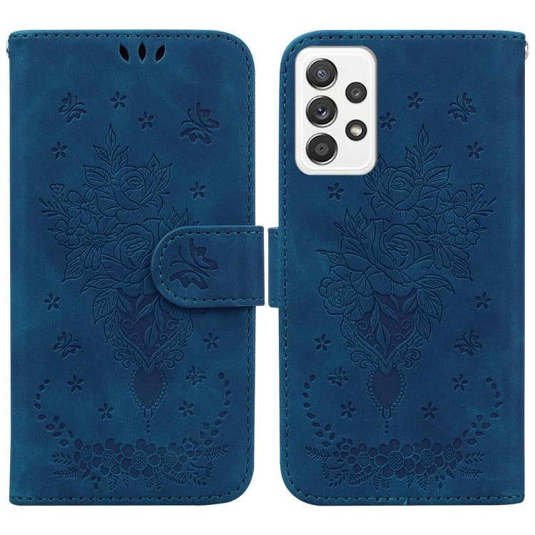 Butterfly Rose Embossed Leather Phone Case, For Samsung Galaxy A03s EU Version, For Samsung Galaxy A13 5G, For Samsung Galaxy A23, For Samsung Galaxy A51 5G, For Samsung Galaxy A52 5G / 4G, For Samsung Galaxy A71, For Samsung Galaxy A71 5G             ...