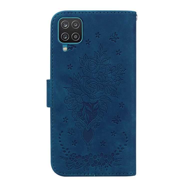 Butterfly Rose Embossed Leather Phone Case, For Samsung Galaxy A12 5G, For Samsung Galaxy A21s, For Samsung Galaxy A22 4G, For Samsung Galaxy A31, For Samsung Galaxy A32 4G, For Samsung Galaxy A32 5G, For Samsung Galaxy A42 5G