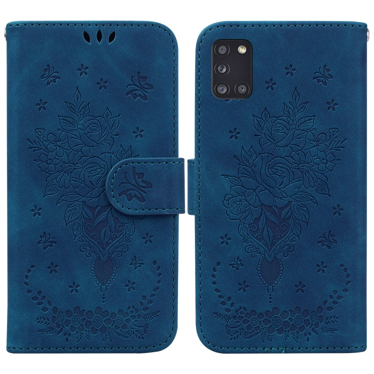 Butterfly Rose Embossed Leather Phone Case, For Samsung Galaxy A12 5G, For Samsung Galaxy A21s, For Samsung Galaxy A22 4G, For Samsung Galaxy A31, For Samsung Galaxy A32 4G, For Samsung Galaxy A32 5G, For Samsung Galaxy A42 5G