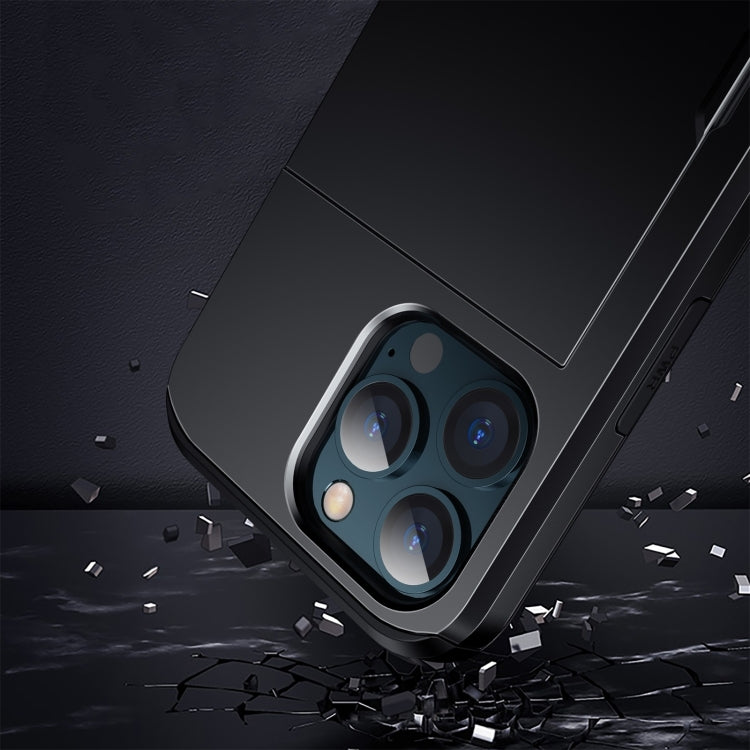 Shockproof Armor Protective Phone Case with Slide Card Slot, For iPhone 14, For iPhone 14 Plus, For iPhone 14 Pro, For iPhone 14 Pro Max