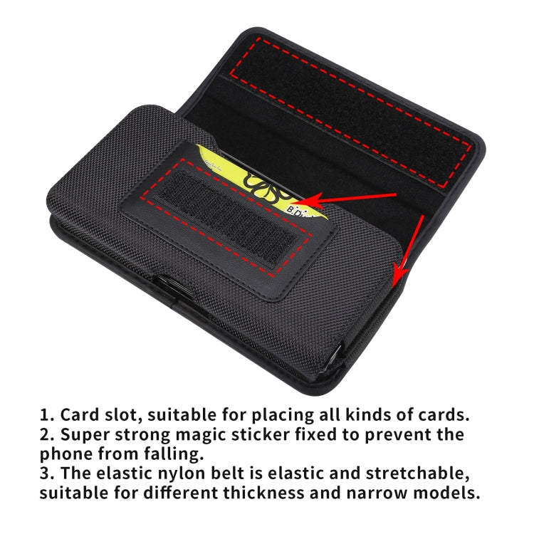 Double Grid Oxford Cloth Card Slot Mobile Phone Case, For 6.7-6.9 inch Smartphones