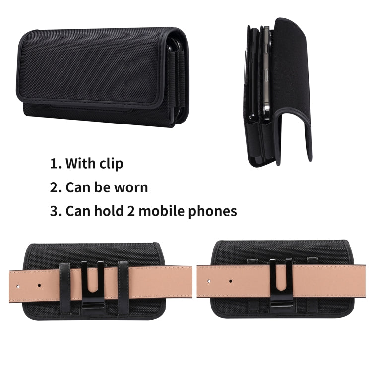 Double Grid Oxford Cloth Card Slot Mobile Phone Case, For 6.7-6.9 inch Smartphones