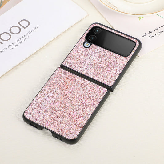 Glitter Powder PU Phone Case, For Samsung Galaxy Z Flip4