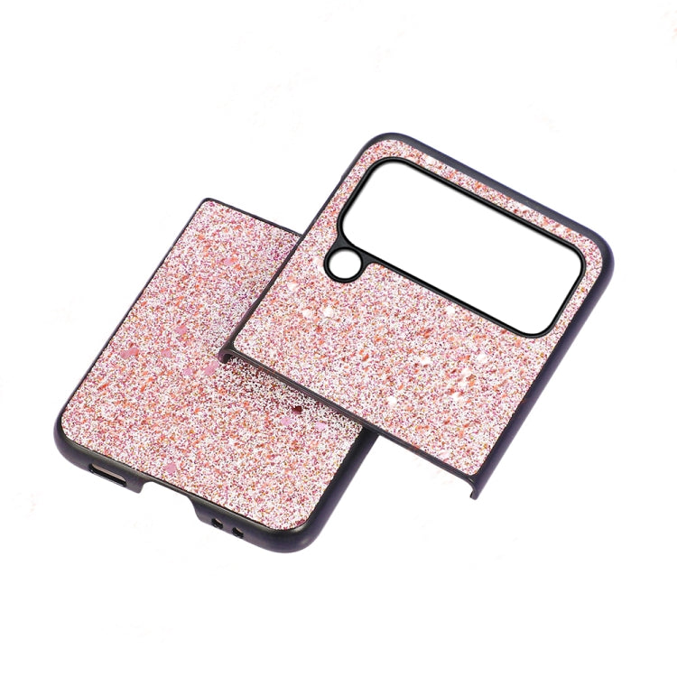 Glitter Powder PU Phone Case, For Samsung Galaxy Z Flip4