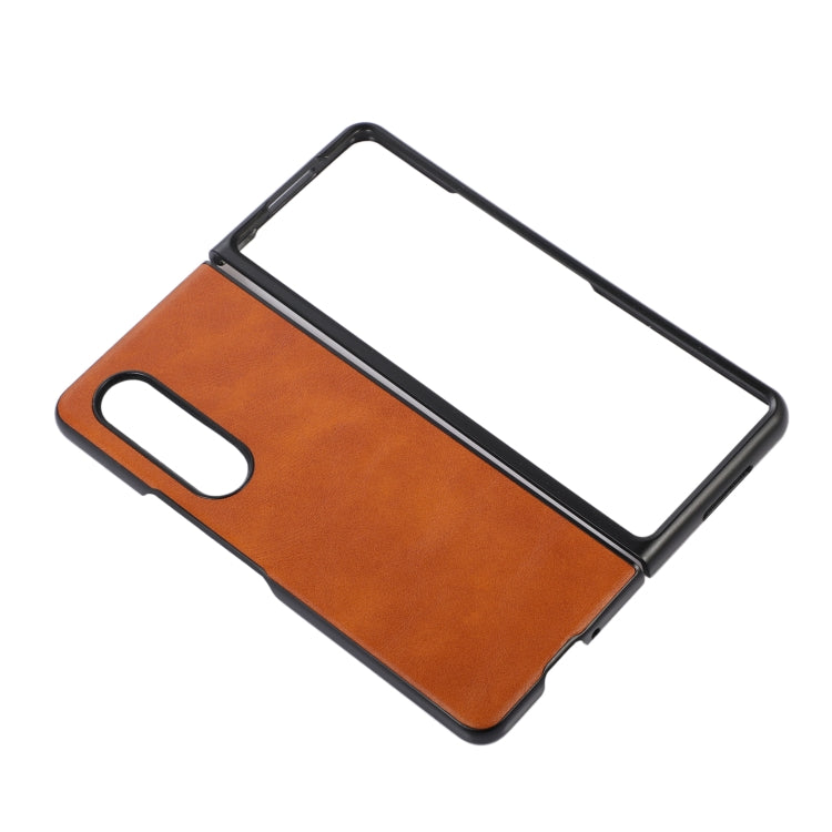 Cowhide Texture PU Phone Case, For Samsung Galaxy Z Fold4