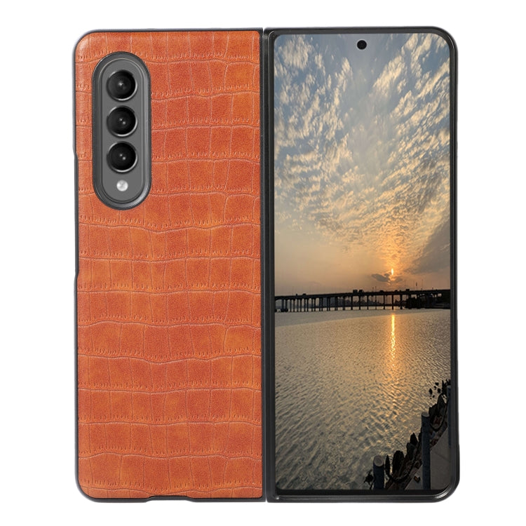 Crocodile Texture PU Leather Protective Phone Case, For Samsung Galaxy Z Fold4