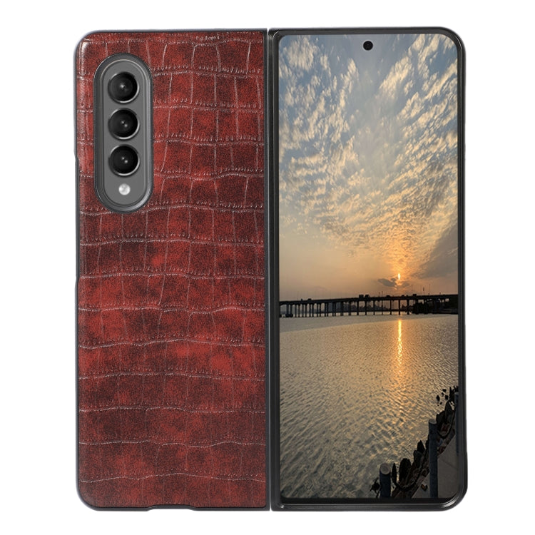 Crocodile Texture PU Leather Protective Phone Case, For Samsung Galaxy Z Fold4