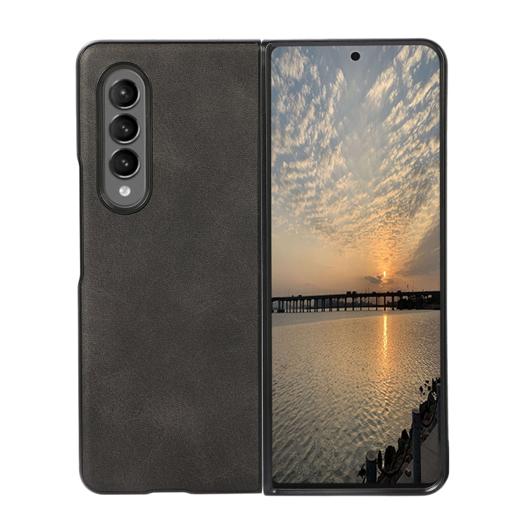 Two-color Calf Texture Shockproof Phone Case, For Samsung Galaxy Z Fold4