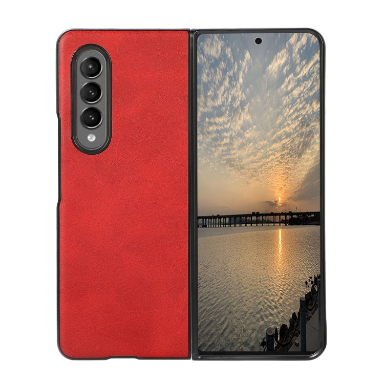 Two-color Calf Texture Shockproof Phone Case, For Samsung Galaxy Z Fold4