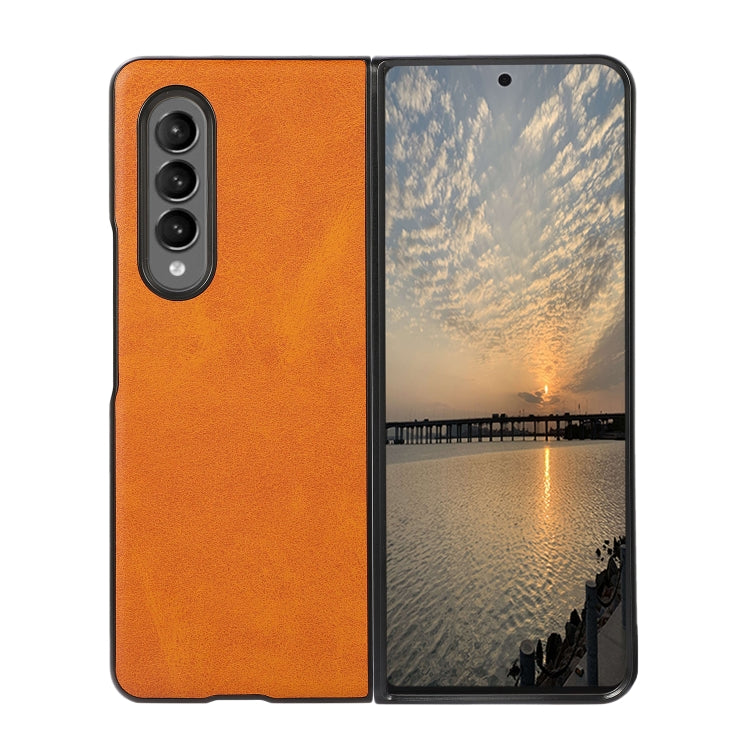 Two-color Calf Texture Shockproof Phone Case, For Samsung Galaxy Z Fold4
