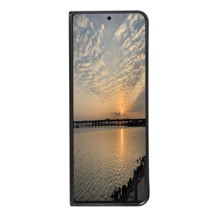 Carbon Fiber Texture PU Leather Phone Case, For Samsung Galaxy Z Fold4