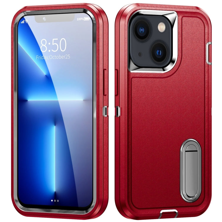 3 in 1 Rugged Holder Phone Case, For iPhone 14, For iPhone 14 Plus, For iPhone 14 Pro, For iPhone 14 Pro Max