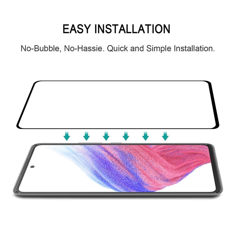 Full Glue Cover Screen Protector Tempered Glass Film, For Samsung Galaxy A53 5G (1 PC)