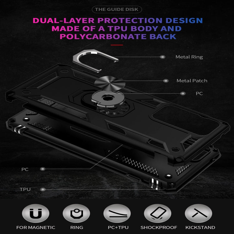 Shockproof TPU + PC Holder Phone Case, For Motorola Moto G200 5G, For Motorola Moto G52