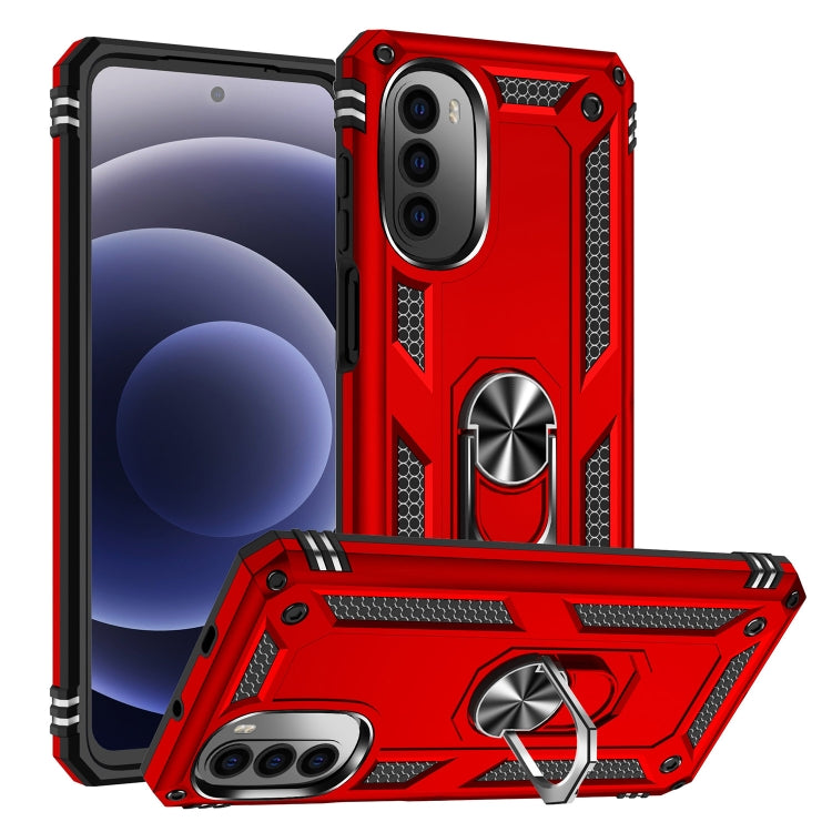 Shockproof TPU + PC Holder Phone Case, For Motorola Moto G200 5G, For Motorola Moto G52