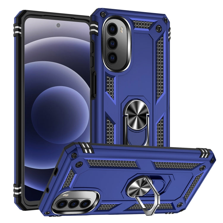 Shockproof TPU + PC Holder Phone Case, For Motorola Moto G200 5G, For Motorola Moto G52