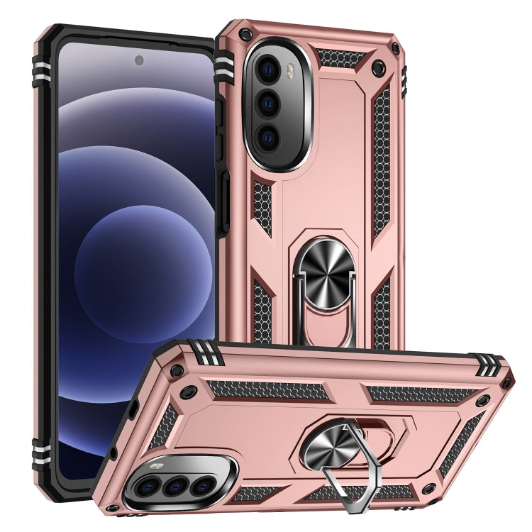 Shockproof TPU + PC Holder Phone Case, For Motorola Moto G200 5G, For Motorola Moto G52