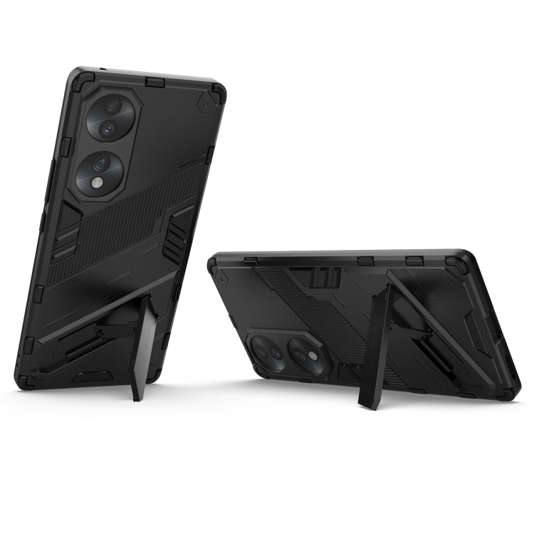 Punk Armor 2 in 1 PC + TPU Shockproof Case with Invisible Holder, For Honor 70, For Honor 70 Pro