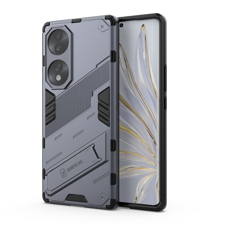Punk Armor 2 in 1 PC + TPU Shockproof Case with Invisible Holder, For Honor 70, For Honor 70 Pro
