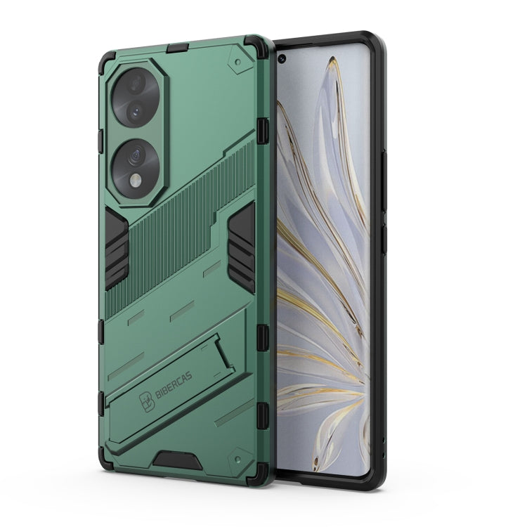 Punk Armor 2 in 1 PC + TPU Shockproof Case with Invisible Holder, For Honor 70, For Honor 70 Pro
