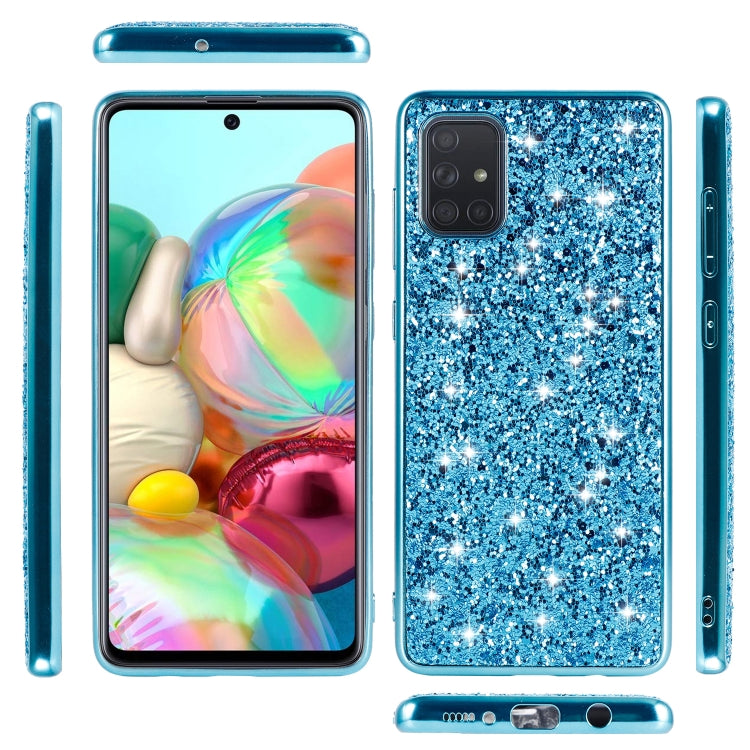 Plating Glittery Powder Shockproof TPU Protective Case, For Samsung Galaxy A51, For Samsung Galaxy S20, For Samsung Galaxy S20+