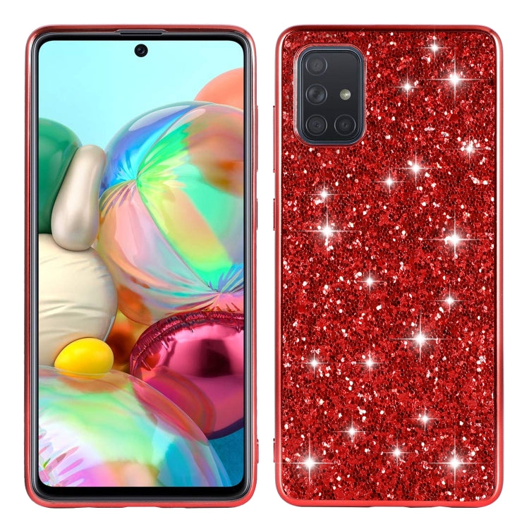 Plating Glittery Powder Shockproof TPU Protective Case, For Samsung Galaxy A51, For Samsung Galaxy S20, For Samsung Galaxy S20+