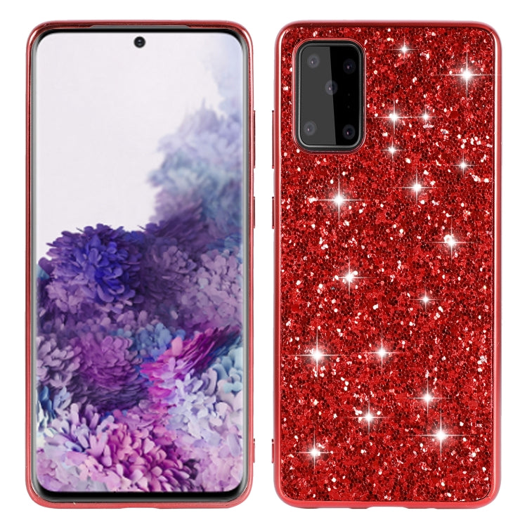 Plating Glittery Powder Shockproof TPU Protective Case, For Samsung Galaxy A51, For Samsung Galaxy S20, For Samsung Galaxy S20+