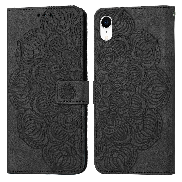 Mandala Embossed Flip Leather Phone Case, For iPhone 11 Pro Max, For iPhone X / XS, For iPhone XR, For iPhone XS Max, For iPhone SE 2022 / 2020 / 8 / 7, For iPhone 7 Plus / 8 Plus