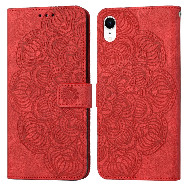 Mandala Embossed Flip Leather Phone Case, For iPhone 11 Pro Max, For iPhone X / XS, For iPhone XR, For iPhone XS Max, For iPhone SE 2022 / 2020 / 8 / 7, For iPhone 7 Plus / 8 Plus