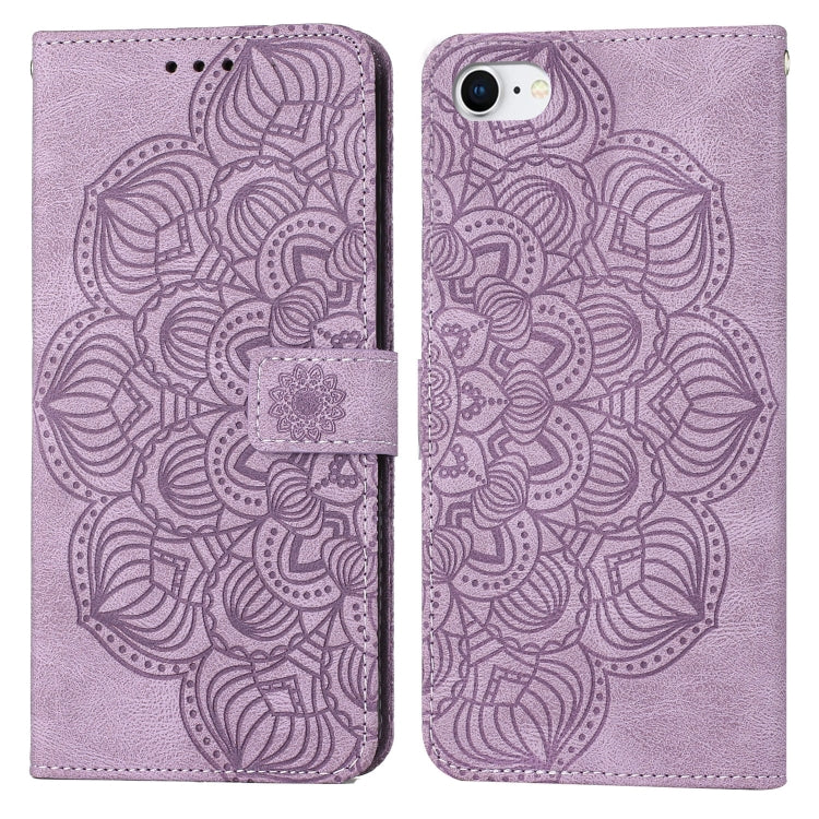 Mandala Embossed Flip Leather Phone Case, For iPhone 11 Pro Max, For iPhone X / XS, For iPhone XR, For iPhone XS Max, For iPhone SE 2022 / 2020 / 8 / 7, For iPhone 7 Plus / 8 Plus