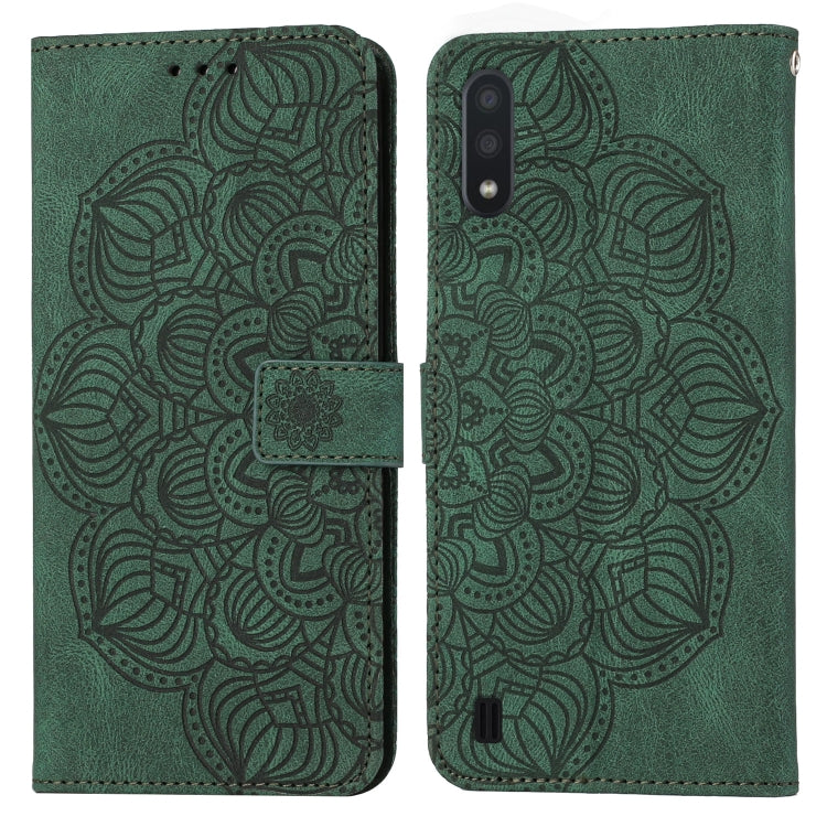Mandala Embossed Flip Leather Phone Case, For Samsung Galaxy A01, For Samsung Galaxy A02s 164mm, For Samsung Galaxy A02s 166mm, For Samsung Galaxy A03s 164mm, For Samsung Galaxy A03s 166mm, For Samsung Galaxy A11, For Samsung Galaxy A12                ...