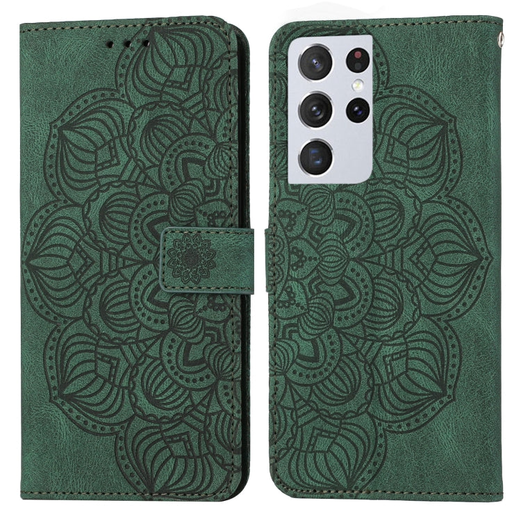 Mandala Embossed Flip Leather Phone Case, For Samsung Galaxy S21 Ultra 5G, For Samsung Galaxy S22 5G, For Samsung Galaxy S22+ 5G, For Samsung Galaxy S22 Ultra 5G