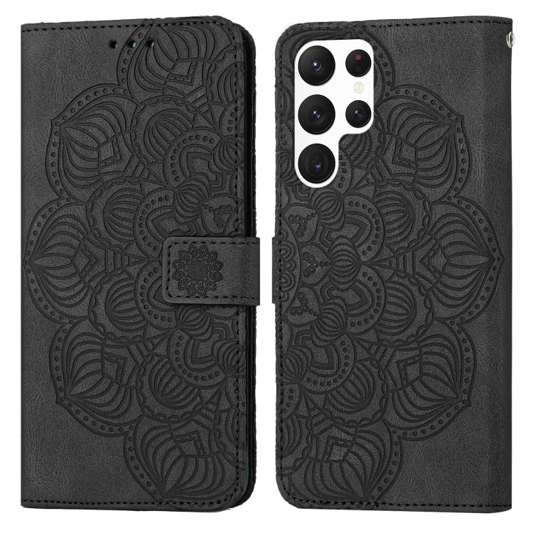 Mandala Embossed Flip Leather Phone Case, For Samsung Galaxy S21 Ultra 5G, For Samsung Galaxy S22 5G, For Samsung Galaxy S22+ 5G, For Samsung Galaxy S22 Ultra 5G