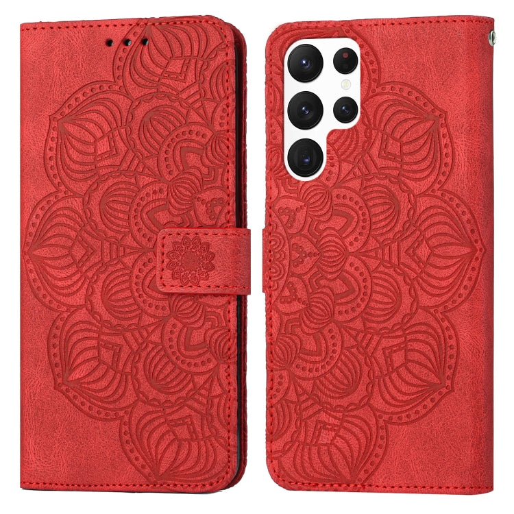 Mandala Embossed Flip Leather Phone Case, For Samsung Galaxy S21 Ultra 5G, For Samsung Galaxy S22 5G, For Samsung Galaxy S22+ 5G, For Samsung Galaxy S22 Ultra 5G