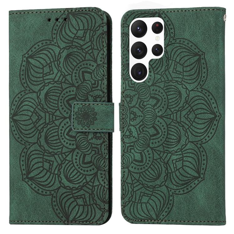 Mandala Embossed Flip Leather Phone Case, For Samsung Galaxy S21 Ultra 5G, For Samsung Galaxy S22 5G, For Samsung Galaxy S22+ 5G, For Samsung Galaxy S22 Ultra 5G