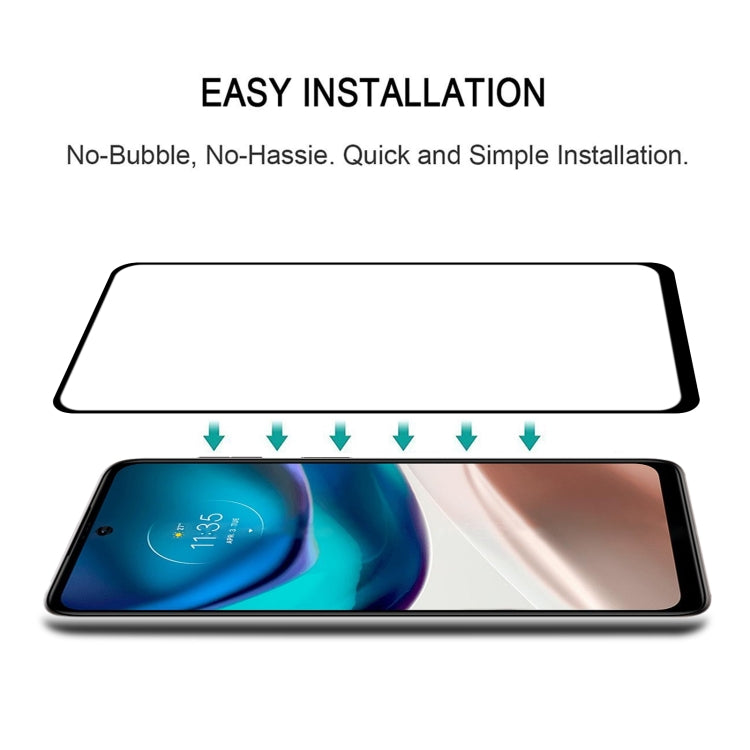 Full Glue Cover Screen Protector Tempered Glass Film, For Motorola Moto G42 (1 PC), For Motorola Moto G62 5G / Moto G32 / Moto G62 India (1 PC)