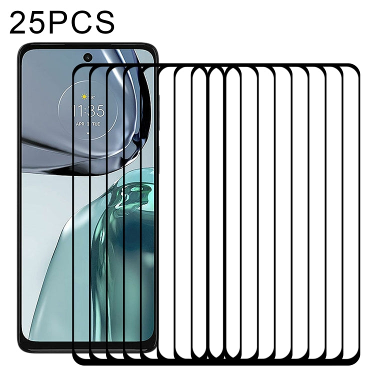 25 PCS Full Glue Cover Screen Protector Tempered Glass Film, For Motorola Moto G42 (25 PCS), For Motorola Moto G62 5G / Moto G32 / Moto G62 India (25 PCS)