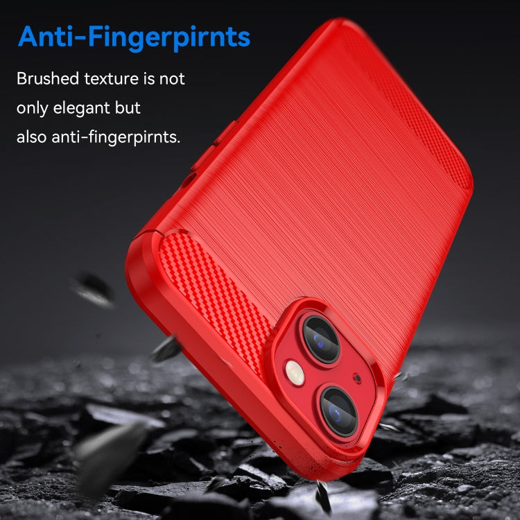 Brushed Texture Carbon Fiber TPU Phone Case, For iPhone 14 Plus, For iPhone 14, For iPhone 14 Pro, For iPhone 14 Pro Max