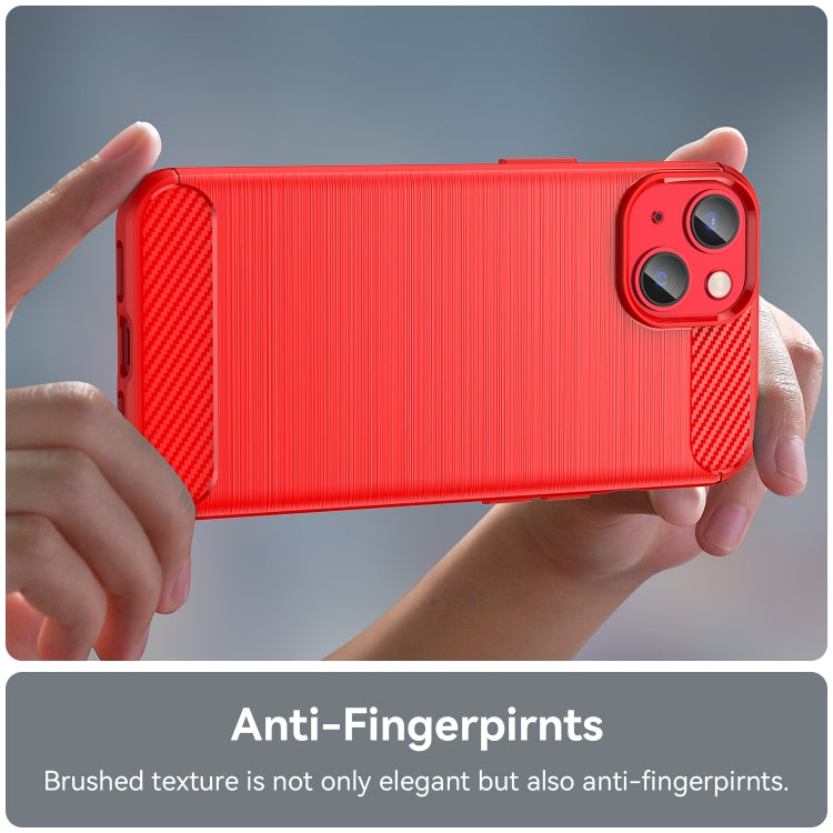Brushed Texture Carbon Fiber TPU Phone Case, For iPhone 14 Plus, For iPhone 14, For iPhone 14 Pro, For iPhone 14 Pro Max