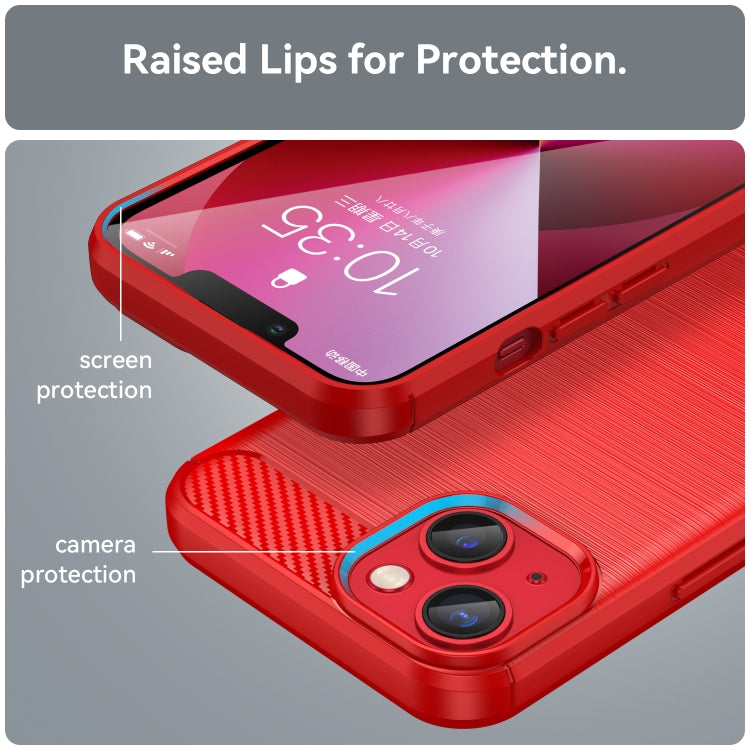 Brushed Texture Carbon Fiber TPU Phone Case, For iPhone 14 Plus, For iPhone 14, For iPhone 14 Pro, For iPhone 14 Pro Max