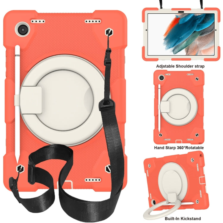 Silicone + PC Full Body Protection Tablet Case With Holder & Strap, For Samsung Galaxy Tab A8 10.5 2021, For iPad 10.2 2019/10.2 2020/10.2 2021, For iPad 9.7 2018, For iPad Pro 11 2020/Pro 11 2018/Air 2020/Air 2022