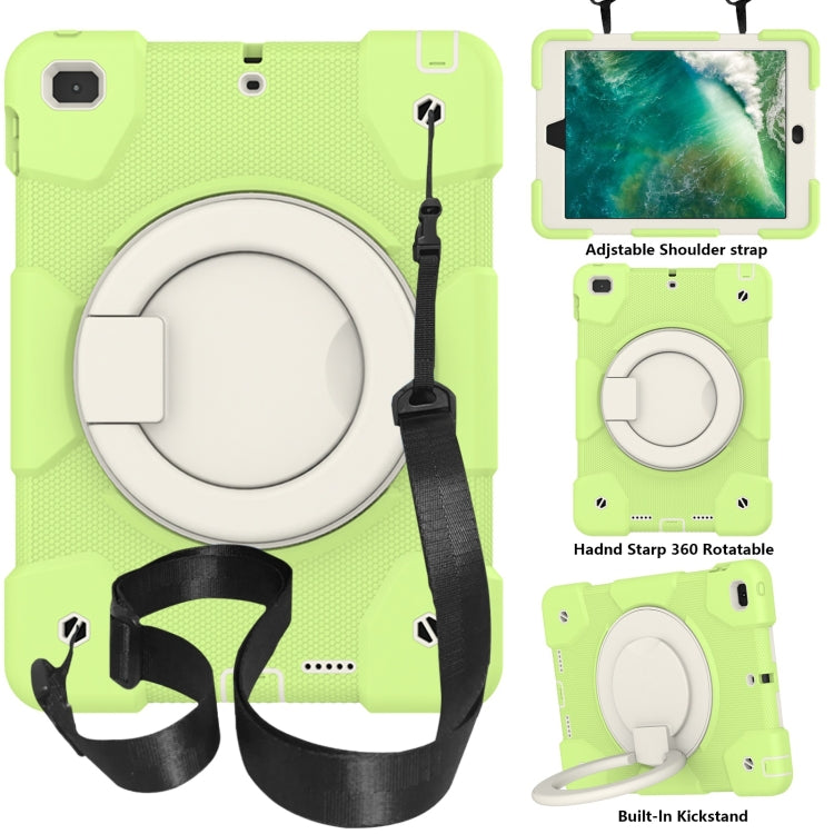 Silicone + PC Full Body Protection Tablet Case With Holder & Strap, For Samsung Galaxy Tab A8 10.5 2021, For iPad 10.2 2019/10.2 2020/10.2 2021, For iPad 9.7 2018, For iPad Pro 11 2020/Pro 11 2018/Air 2020/Air 2022