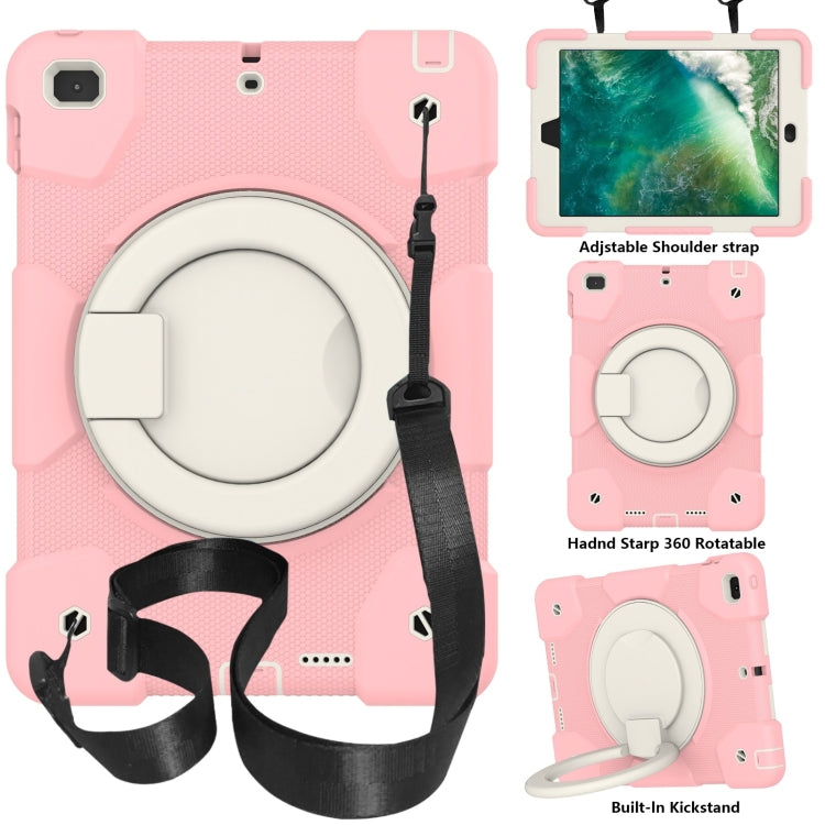 Silicone + PC Full Body Protection Tablet Case With Holder & Strap, For Samsung Galaxy Tab A8 10.5 2021, For iPad 10.2 2019/10.2 2020/10.2 2021, For iPad 9.7 2018, For iPad Pro 11 2020/Pro 11 2018/Air 2020/Air 2022