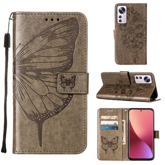 Embossed Butterfly Leather Phone Case, For Xiaomi 12 Lite, For Xiaomi Redmi Note 11T Pro, For Xiaomi Poco M4 5G