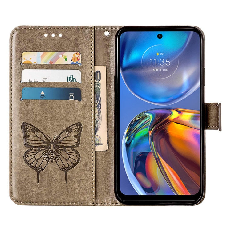 Embossed Butterfly Leather Phone Case, For Motorola Moto E32